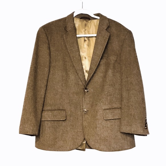 Vintage HASPEL 100% Camel hair coat Cotter Men's 40S suit jacket blazer brown - Picture 1 of 10